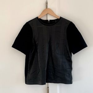 Very cute black leather top TIBI size 4